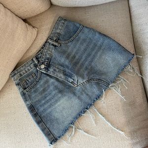 Denim mini skirt